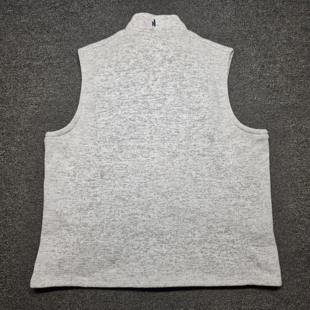 Johnnie-O Denali Vest Light Gray Mens XL Full Zip Performance JMVT10012C Outdoor